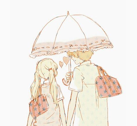 Umbrella Drawing, Under Umbrella, Cute Asian Fashion, Art Tumblr, Manga Couple, Couple Illustration, Cute Couple Art, Manga Love, Anime Love Couple