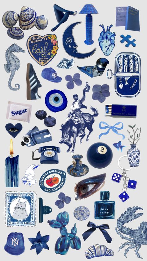 dark blue 🫐🌀💙📘🧿🌌🛝🧢🧵 Dark Blue, Collage, Blue, White