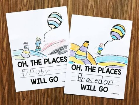 Oh, The Places You'll Go Printable - Simply Kinder Oh The Places Youll Go Printable, Books About Growing Up, Kindergarten Graduation Party, Dr Seuss Activities, Pre K Graduation, Graduation Crafts, Preschool Graduation, Kindergarten Graduation, Teaching Kindergarten