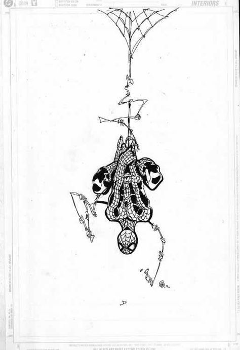 Spiderman by Chris Bachalo Spiderman Tattoo Design, Spider Man Tattoo, Chris Bachalo, Spiderman Sketches, Spiderman Tattoo, Spiderman Comic Art, Comic Tattoo, Dibujos Tattoo, Marvel Tattoos