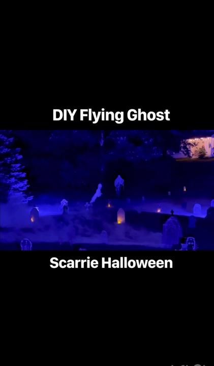 Halloween Flying Ghost, Ghost Tutorial, Flying Ghost, 1k Followers, Halloween Diy, Halloween Decorations, Ghost, Halloween, Halloween Crafts