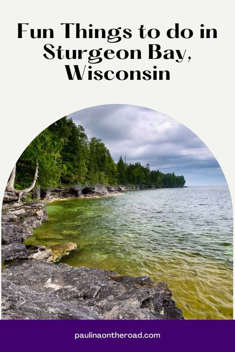 If you're visiting Door County in Wisconsin, then you must visit the coastal city of Sturgeon Bay. This guide has all the best things to do in Sturgeon Bay for an amazing visit. Find out what to do in Sturgeon Bay, including the best Sturgeon Bay activities, attractions, and seasonal events, and things to do in Sturgeon Bay at night, with kids or nearby. #SturgeonBay #DoorCounty #Wisconsin #CavePoint #SturgeonBayWisconsin #SturgeonBayWI #DoorPeninsula #Fishing #Paddleboarding #LakeMichigan Cana Island Lighthouse, Sturgeon Bay Wisconsin, Wisconsin Vacation, Door County Wisconsin, Sturgeon Bay, Coastal City, Birthday Travel, Wisconsin Travel, Ghost Tour