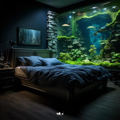 Eksterior Modern, Fantasy Furniture, Fantasy Rooms, Aquarium Ideas, Home Aquarium, Dekorasi Kamar Tidur, Aquarium Design, Ideas For Living Room, Dream House Interior