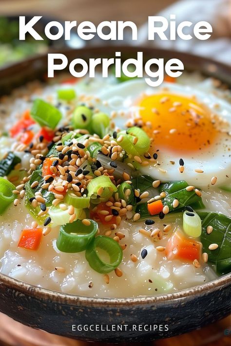 For a comforting and traditional Korean meal, Juk (Korean Rice Porridge) is an exceptional choice. #Korean Rice Porridge recipe #korean rice porridge recipe easy #korean rice porridge instant pot #korean rice porridge breakfast #korean rice porridge vegan #rice porridge recipes korean #korean chicken rice porridge #korean walnut rice porridge #juk korean rice porridge Korean Porridge Breakfast, Jiggae Korean Recipe, Rice Cooker Porridge, Korean Chicken Porridge, Porage Bowl Recipe, Rice Porridge Recipe Breakfast, Korean Instant Pot Recipes, Savory Porridge Recipes, Korean Rice Porridge Recipe