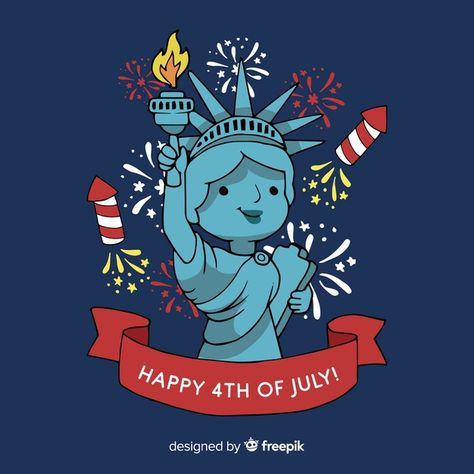 Fourth of july Free Vector Fourth Of July Illustration, 4th Of July Cartoon, 4th Of July Illustration, 4th Of July Graphics, Fourth Of July Quotes, 4th Of July Wallpaper, 4th Of July Images, July Images, Fireworks Art