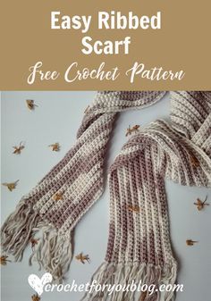 Crochet Triangle Pattern, Crochet Triangle Scarf, Ribbed Scarf, Crochet Scarf Pattern Free, Easy Crochet Patterns Free, Crochet Easy, Crochet Gratis, Crochet Triangle, Diy Scarf