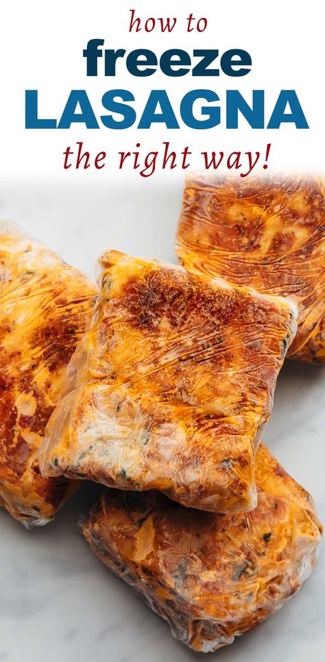 How To Freeze Lasagna, Freeze Lasagna, Freezer Lasagna, Meals You Can Freeze, Leftover Lasagna, Slow Cooker Balsamic Chicken, Vegetarian Lasagna Recipe, Clean Dinner Recipes, Frozen Lasagna