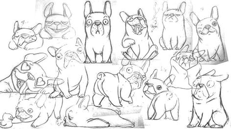 Frenchie Concept Art ... French Bulldog Character Design, Dogs Sketch, French Bulldog Illustration, French Bulldog Cartoon, Pets Illustration, French Bulldog Drawing, Blue French Bulldog Puppies, Bulldog Drawing, Fawn French Bulldog