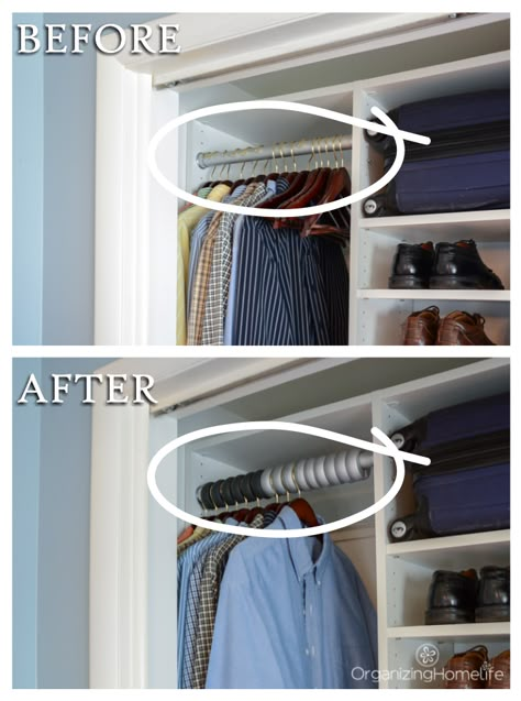 His Organized Closet - a Xangar Spacer Review & Giveaway - Organizing Homelife Ideas Armario, Master Closets, Organized Closet, Kitchen Ideas Modern Luxury, Bedroom Dressing, Small Space Kitchen, Grey Kitchen Cabinets, Master Closet, Closet Designs