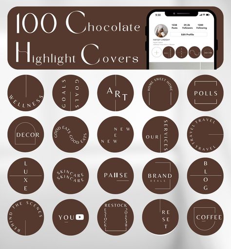 Instagram Story Highlight Covers Brown Highlights Instagram Cover, Highlight Covers Instagram Brown, Icons Brown Aesthetic, Instagram Highlight Covers Brown, Brown Instagram Story, Text Aesthetic, Minimal Text, Brown Instagram, Aesthetic Text