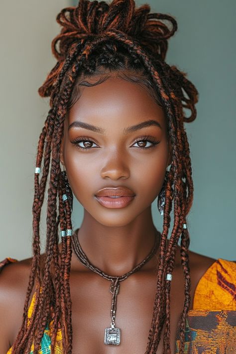 Whether you prefer classic or modern styles, these 45 African braids styles are sure to impress.  These African braids hairstyles pictures offer tons of inspiration. African Braids Hairstyles Pictures, Hairstyles Pictures, Braids Hairstyles Pictures, Braids Styles, African Braids Hairstyles, African Braids, Goddess Braids, Braids Hairstyles, Protective Styles