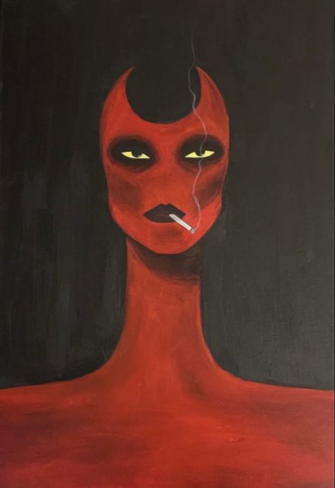 Painting Ideas On Canvas Scary, Dark Simple Painting Ideas, Easy Horror Painting Ideas On Canvas, Creepy Painting Ideas On Canvas, Painting Ideas Horror, Goth Painting Ideas On Canvas, Cool Easy Art, Clown Paintings Easy, Creepy Painting Ideas