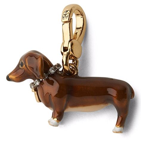 I adore charms. Everyone should have at least one bracelet full of life's joys. Dachshund Jewelry, Weenie Dogs, Dog Pendant, Juicy Couture Charms, Juicy Couture Jewelry, Dachshund Lovers, Dog Charms, Dachshund Love, Weiner Dog