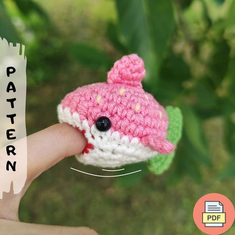 Let's crochet a super cute strawberry shark! PS: Your fingers are completely safe! .................................................. •The listing INCLUDES•  ✔step by step instructions ✔photos of the process ✔mini video tutorials You will get a pdf-file #amigurumi #crochet #howtocrochet #crochetshark #crochetkeychain Shark Crochet, Amigurumi Shark, Strawberry Crochet, Mini Video, Crochet Shark, Crochet Stuffies, Crochet Keychains, Shark Pattern, Cute Strawberry