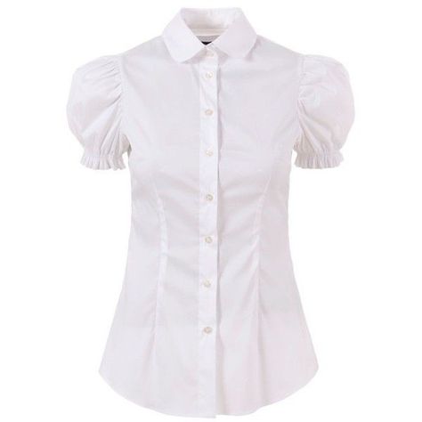 Button Up Puff Sleeve Top, Puffy Sleeve Button Up Shirt, White Shirt Puffy Sleeves, Puff Sleeve Button Up, White Blouse Puffy Sleeves, White Shirt With Puffy Sleeves, White Puffy Shirt, Lolbit Cosplay, Puffed Sleeves Shirt