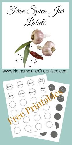 Free Spice Label Prinatables. Use with 34 Weeks of Clean Challenge. Clean Challenge, Labels Printables Free Templates, Labels Printables, Binder Ideas, Herbs List, Spice Jar Labels, Spice Labels, Home Management Binder, Labels Printables Free