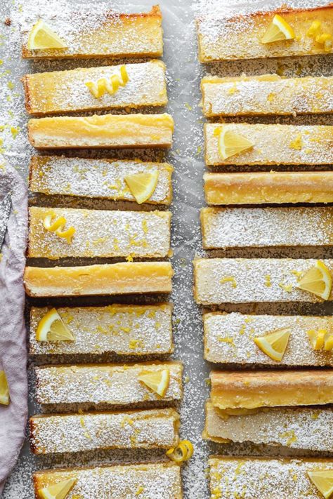 Bars With Shortbread Crust, Easy Lemon Bars, Best Lemon Bars, Lemon Shortbread, Lemon Bars Easy, Snack Cakes, Lemon Bar, Lemon Bars Recipe, Tart Filling