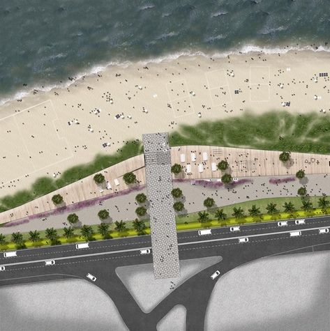 Beach Architecture, Urban Design Graphics, Urban Landscape Design, Yantai, Landscape Design Plans, Architecture Graphics, Landscape Architecture Design, Urban Park, Landscape Plans