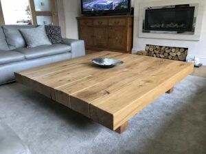 Chunky Coffee Table Project#589 - Abacus Tables Abacus Tables, Klub Stolovi, Extra Large Coffee Table, Mesa Living, Coffee Tables Uk, Wooden Coffee Table Designs, Craft Armoire, Large Square Coffee Table, Solid Oak Table