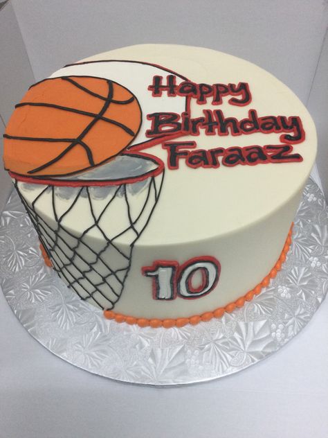 Bento Cake Basketball Design, Simple Basketball Cake, Basketball Cake Ideas Boys, Basketball Cake Design, Basketball Torte, Basketball Cake Ideas, Basketball Theme Cake, Nike Cake, Basketball Cakes