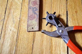 DIY Projects: How to turn an old leather belt into a Cuff Bracelet