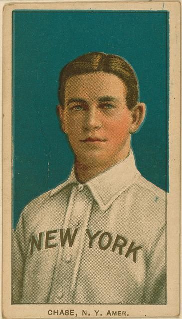 Hal Chase of the Chicago White Sox, pictured here in his New York Highlanders days. From the Benjamin K. Edwards Collection at the Library of Congress. Old Baseball Cards, Baseball Vintage, Giants Baseball, Baseball Memorabilia, Baseball Trading Cards, Cardinals Baseball, Yankees Baseball, Mlb Players, Sports Figures