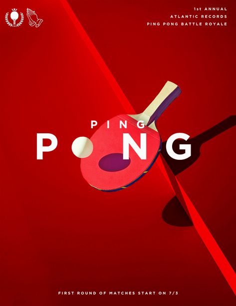 Atlantic Ping Pong Battle Royal Ping Pong Poster, Pingpong Design, Table Tennis Poster, Tennis Posters, Sports Advertising, Sport Graphic, Graphic Typography, Publicidad Creativa, Sports Poster