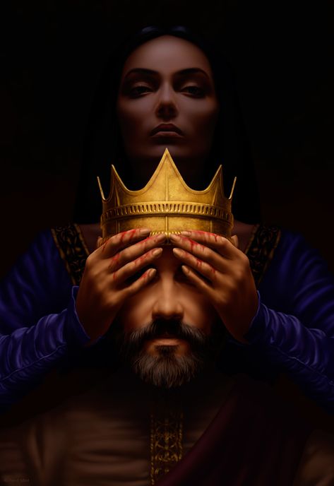 René Milot on Behance Macbeth Symbols, Macbeth Play, Macbeth Project, Macbeth Characters, Macbeth Poster, Macbeth Themes, Realistic Oil Painting, Lady Macbeth, People Figures