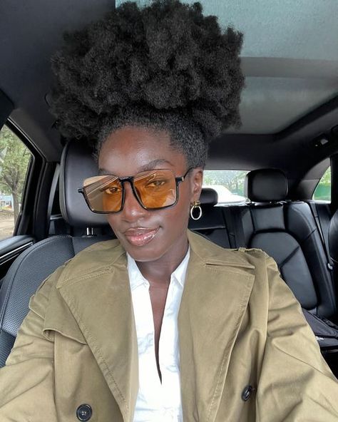 4c Hair With Bangs, Black Molasses, Hippie Glasses, High Puff, Hair Puff, Hairstyle Inspo, 4c Natural Hair, Natural Hair Beauty, Black Femininity