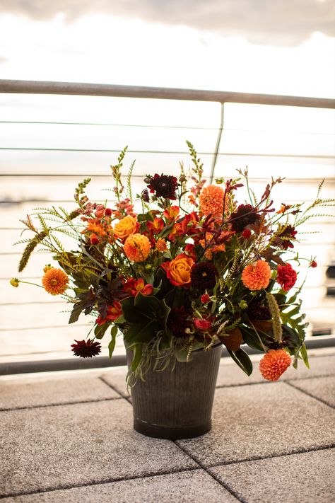 Colorful Venue Vermont Echo Center Burlington, Vermont // Wedding // Wedding Photographer // Elopement // Vermont, Lake Champlain, Waterfront, Burlington Flowers Bucket, Burlington Vermont, Vermont Wedding, New England Fall, Lake Champlain, Flower Bucket, Fall Wedding Flowers, Photography And Videography, Love Photography