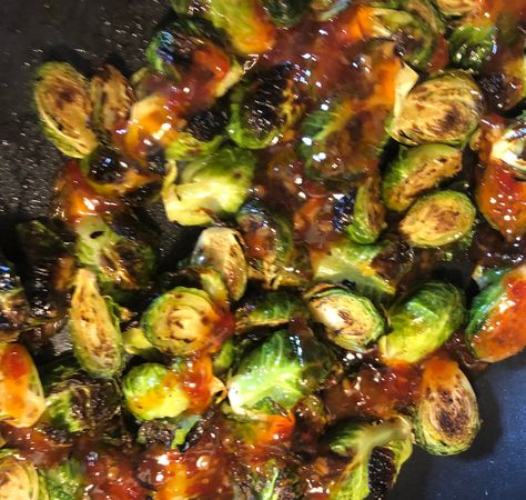 Sweet Chili Vegetables, Sweet Chili Roasted Brussel Sprouts, Brussels Sprouts With Sweet Chili Sauce, Thai Brussel Sprout Recipes, Sweet Thai Chili Brussel Sprouts, Thai Brussel Sprouts, Thai Chili Brussel Sprouts, Sweet Chili Brussel Sprouts, Southern Veggies