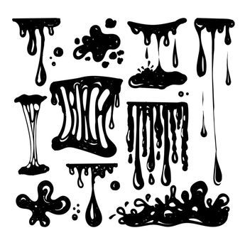 Black Splash, Doodle Style, Vector Shapes, Reference Poses, Drawing Reference Poses, Drawing Reference, Slime, Stretching, Borders