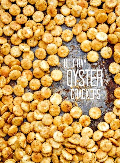 Old Bay Oyster Crackers - The Wicked Noodle Oyster Crackers Recipe, Seasoned Oyster Crackers, Ranch Oyster Crackers, Ranch Crackers, Seasoned Crackers, Oyster Crackers, Snack Dip, Crunchy Snack, Holiday Snacks