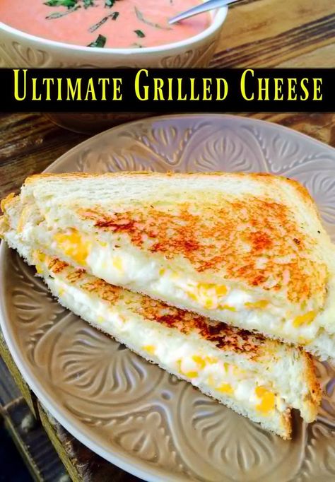 Potato Bars, Ultimate Grilled Cheese, Grilled Sandwiches, Gourmet Grilled Cheese, Grill Cheese Sandwich Recipes, Sandwich Ideas, Best Grilled Cheese, Grilled Cheese Sandwiches, Creamy Tomato Soup