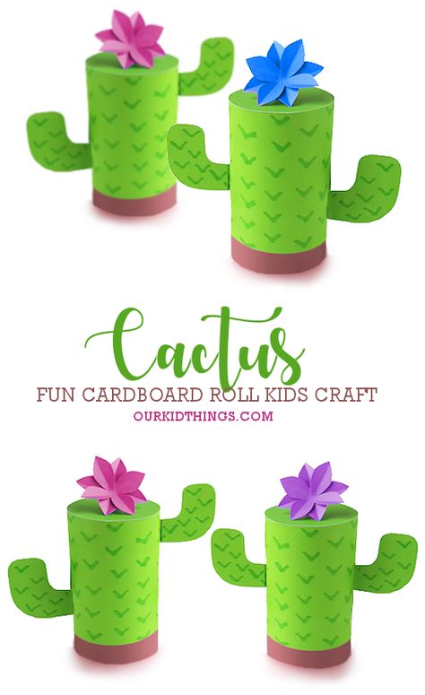 Cardboard Roll Cactus Craft Nobody Hugs A Cactus Craft, Paper Plate Cactus Craft, 3d Cactus Craft, Texas Crafts For Kids, Cactus Template Free Printable, Cactus Art For Kids, Cactus Crafts For Kids, Encanto Crafts, Plant Crafts For Kids