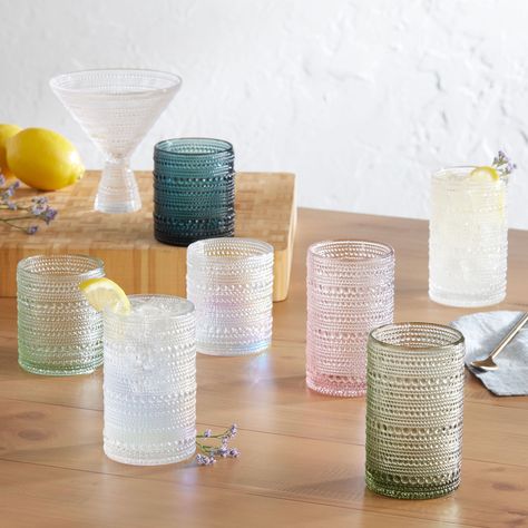 Jupiter Beaded Glass Dishware Collection - World Market Highball Glass, Old Fashioned Glass, Glassware Collection, Iced Drinks, Tools For Sale, Glassware Set, World Market, Homemade Gifts, Sale House