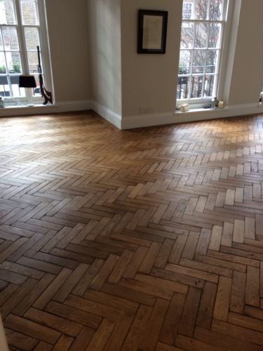 Cherry Wood Bed, Reclaimed Parquet Flooring, Wood Floor Design, Herringbone Wood Floor, Flooring Inspiration, Herringbone Floor, Parquetry, Wood Bed, Parquet Flooring