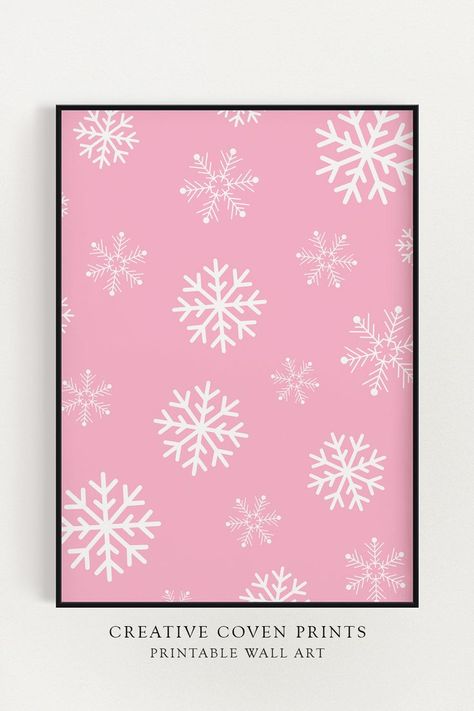 Pink Christmas Painting, Holiday Decor Modern, Modern Christmas Art, Christmas Decor Pink, Christmas Printable Art, Choose Yourself, Christmas Canvas Art, Christmas Painting, Paint Projects