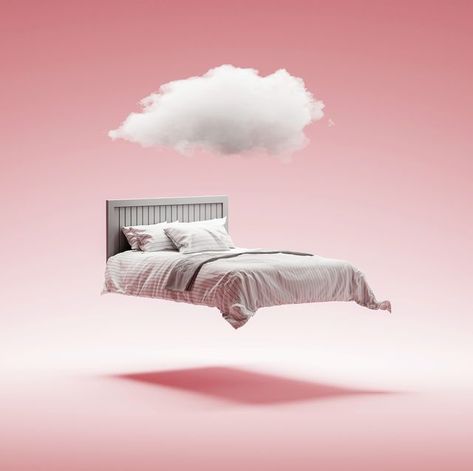 What Do Dreams Mean, Interpret Dreams, Furniture Advertisement, Bed Floating, Photoshop Design Ideas, Floating Bed, Thinking Of Someone, Banner Ideas, Portfolio Ideas