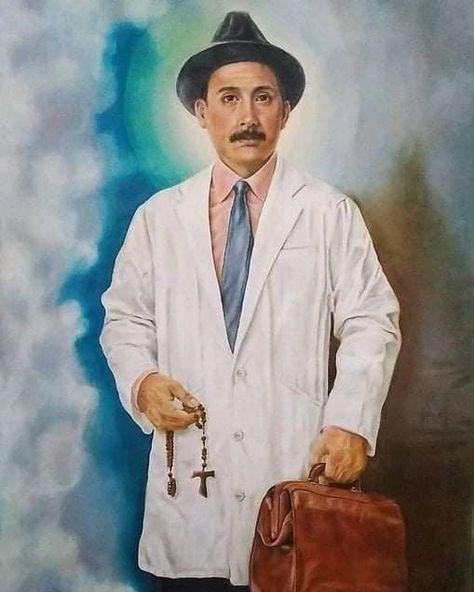 Feliz día del médico al Dr Jose Gregorio Hernández a @angel_eduardo_de_lima @aidelimal @dradiation @capitoliocr @dr Jaime de lima @emmaisabelq @drmauroquintero @mauricioaqdl Que Dios los bendiga y sigan haciendo esa maravillosa obra llena de amor Jose Gregorio Hernandez, San Gregorio, Cute Illustration, Christmas Angels, Lima, Wallpaper Backgrounds, San Jose, Canvas, Santos