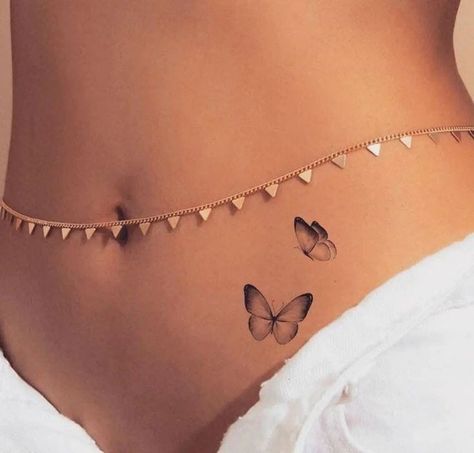 Cute Belly Tattoos, Belly Tattoos For Women, Tattoos For Women Cute, Lower Belly Tattoos, Belly Button Tattoo, Small Belly, Button Tattoo, Private Tattoos, Waist Tattoos