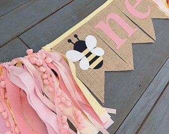 Bee First Birthday Party, Honey Bee First Birthday, Birthday Party Decorations Pink, Bee First Birthday, Girl Picnic, Bee Banners, Bumble Bee Birthday, Honey Bee Baby Shower, Smash Cakes