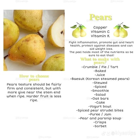 Pear Juice Benefits, Pear Health Benefits, Pear Benefits, Benefits Of Pears, Fruit Facts, Toxic Free Living, Parsnip Soup, Eating Schedule, Baked Pears