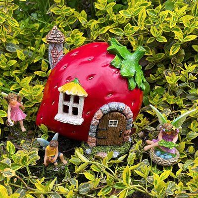 Fairy Strawberry, Strawberry House, Fairy House Kit, Fairy Door Accessories, Fairy Garden Doors, Garden Fairies Figurines, Fairy Garden Kit, Fairy Accessories, Faeries Gardens