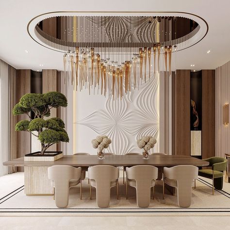 Dining Room Design Ideas, Dining Room Design Modern, Modern Living Room Interior, Chandelier Decor, Luxury Dining Room, Luxury Dining, Room Interior Design, Stylish Home Decor, Home Design Decor