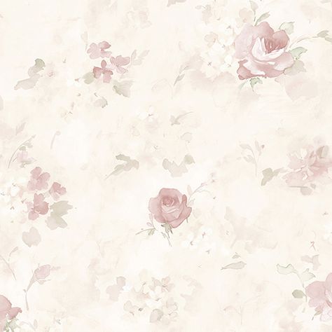 Norwall Wallcoverings Morning Dew Soft Pink, Green And Cream Floral Wallpaper Ab27661 | Bellacor Wallpaper Edgy, Shabby Cottage Style, Watercolor Floral Wallpaper, Background Retro, Wallpaper Homescreen, Spring Garden Flowers, Illustration Wallpaper, Wallpaper Retro, 4 Wallpaper