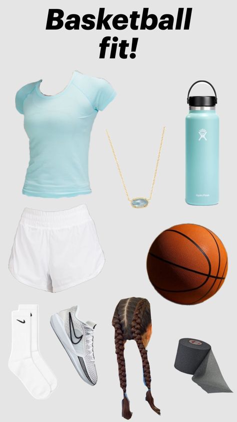 #basketball fit#preppy Girls Basketball Practice Outfits, Preppy Basketball Outfits, Basketball Outfits For Practice, Basketball Fits For Women, Basketball Preppy, Pe Outfits, Preppy Cheer, Basketball Tryouts, Basketball Outfits