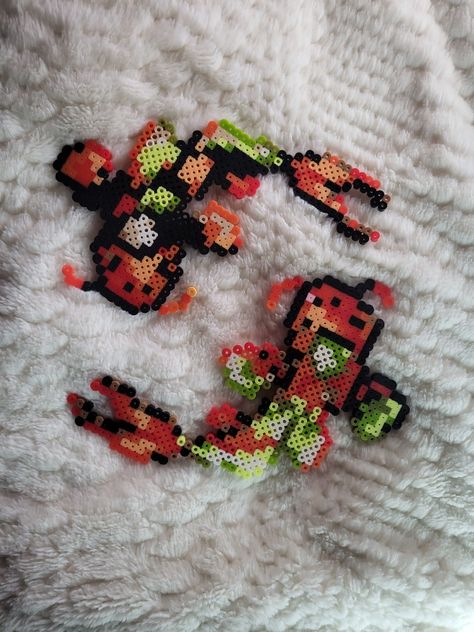 Lobster Perler Bead Pattern, Koi Fish Pixel Art, Kandi Singles, Shell Ideas, Hamma Beads Ideas, Make A Tie, Melty Bead Patterns, Pixel Beads, Kandi Ideas