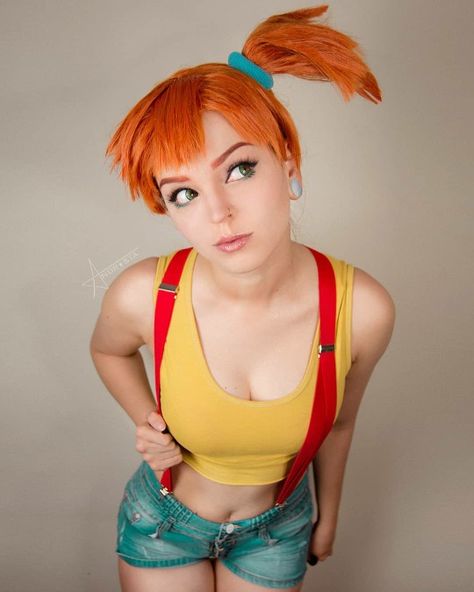 pokemon Misty Pokemon Costume, Pokemon Cosplay Female, Misty Cosplay, Pokemon Misty, Misty From Pokemon, Hero Academia Cosplay, Pokemon Costumes, My Hero Academia Cosplay, Pokemon Cosplay