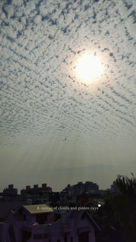 A canvas of Clouds and Golden Rays ✨ 📸 - Parekh Dhruvi #GoldenRays #SunandClouds #View #CloudyDays Sun And Clouds Quotes, Cloud Quotes, Sun Quotes, Sun And Clouds, Inspirational Quotes With Images, Sun Rays, Inspirational Quotes, Sun, Canvas